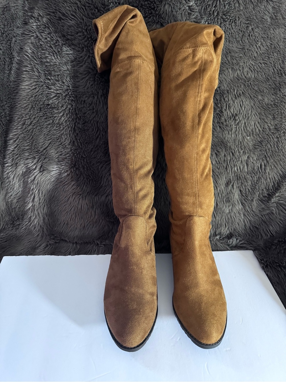 Guess Over-the-Knee Suede Boots - Brown